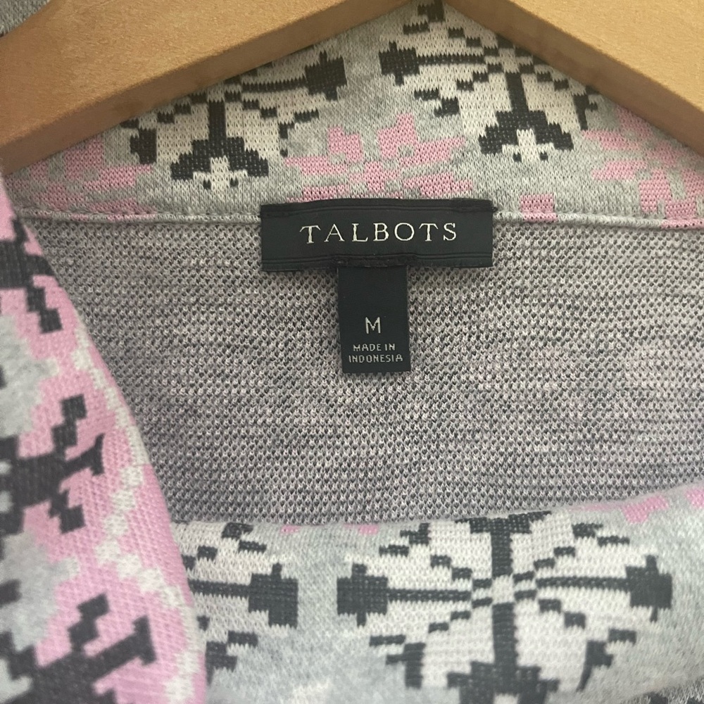 Talbots Button Shoulder Fair Isle Pullover - M - image 7